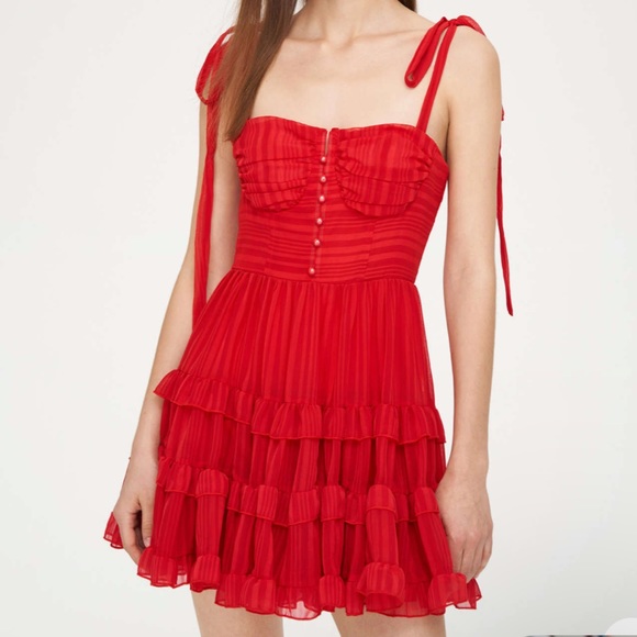 Cider Dresses Cider Beetlejuice Lydias Iconic Ruffled Red Dress